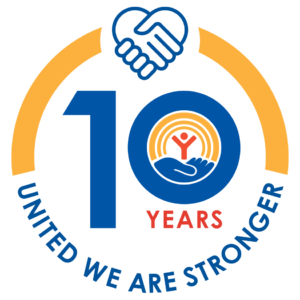 United Way Blackhawk Region 10th Anniversary logo icon